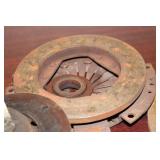 Collection of 7 Used Clutch Discs and Pressure Plates for Heavy Machinery