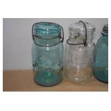 Antique Glass Jars and Lids