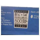 8-1/2 x 14 Legal White Copy Paper ** Approximately 10 Reams **