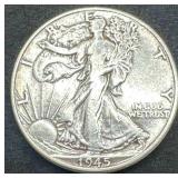 1945 Walking Liberty Half Dollar