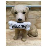 Decorative "Welcome" Dog Statue