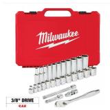 MILWAUKEE 3/8 in. Drive SAE Ratchet and Socket Mechanics Tool Set (28-Piece)