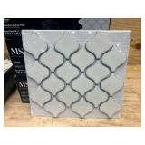 MSI Lot of 3 Full Boxes and 1 Partial Box of- Bianco Arabesque 12 in. x 12 in. Glossy Porcelain Mesh-Mounted Floor and Wall Mosaic Tile (total of 41.61 sq. ft.)