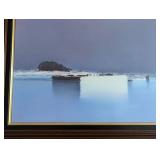 Distant Harbor Framed Print by Pierre Doutreleau