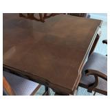 Thomasville Mahogany Chippendale Style Dining Table Set