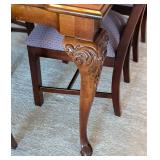 Thomasville Mahogany Chippendale Style Dining Table Set