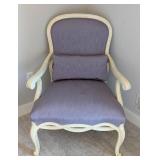 Custom Upholstered Purple Armchair