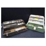 2 VINTAGE TACKLE BOXES PLUS