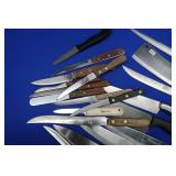 LARGE AMOUNT OF STAINLESS STEEL KNIVES