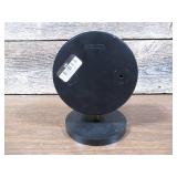 Table Clock Matte Black - Threshold™: Traditional Analog Desk Timepiece, Glass & Metal, 5.9" Height