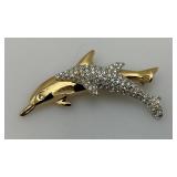 Swarovski Collectors Society Dolphin Brooch (NIB)