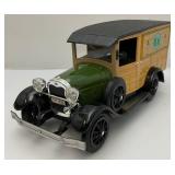 Jim Beam Woodie Wagon (Green) & Limited Edition 1910 Oidsmobile Car Decanters (EMPTY)