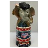 Vintage 76 Beam Decanters Political Donkey  (AS SEEN) & Elephant Collectible Decanters (EMPTY)