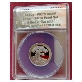 2013-S Great Basin Silver Quarter - ANACS PR70 DCAM