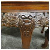 Vintage Ornate Hand Carved Chinese Oval Nesting Coffee Table