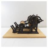 2 Small Antique Rotary Printing Presses - 1890 and 1904