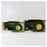 Lot of 2 Ertl John Deere Tractors Model R and Utility Tractor 1985