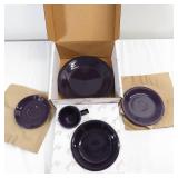 2 Sets of Fiesta Ware Plum Colored 5-Piece Place Setting - Unused