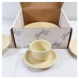 2 Sets of Fiesta Ware Cream 5-Piece Place Settings - Unused