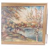 Original Oil Painting on Canvas - Fall Scene of Lake Harriet - Stowell 