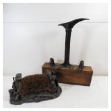 Vintage Cast Iron Cobblers Stand and Boot Scraper