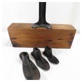 Vintage Cast Iron Cobblers Stand and Boot Scraper