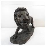 Heavy Cast Metal Lion Sculpture - Kingston - A. Bar