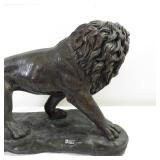 Heavy Cast Metal Lion Sculpture - Kingston - A. Bar