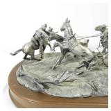 The Holdup of the Overland Stage Pewter Sculpture - Gordon Phillips 224/750