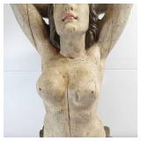 Wood Figurehead 3/4 Length Nude Female - Nettle Creek