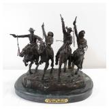 A & S Bronzes Inc. Coming Through the Rye Solid Bronze Sculpture