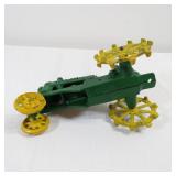 Collectible Cast Iron John Deere OP Tractor Yellow Wheels