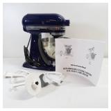 Cobalt Blue Kitchen Aid Mixer includes Bowl and Attachments