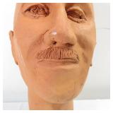 Handmade Man Clay Head Sculpture