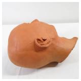 Handmade Man Clay Head Sculpture