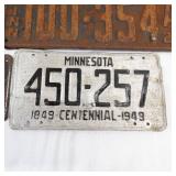 Vintage License Plates Minnesota - Including Sets - 1 California Plate