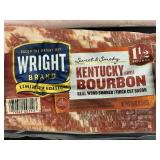 J - Wright Brand Kentucky Bourbon Thick Cut Bacon - 3 lbs