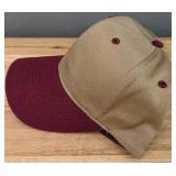 12 Brand New Advantage Series Ltd. Khaki and Maroon Cotton Snap Back Hats OSFM *A