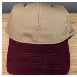 60 Brand New Advantage Series Ltd. Khaki and Maroon Cotton Snap Back Hats OSFM *A