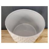 New LaDoVita Ceramic Plant Pot with Stand 10" White $44.99 Retail *B