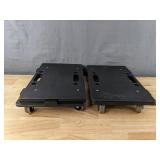 Lot of 2 Connectable Flat Furniture Dollys with 500 lbs Capacity Each in Black *B