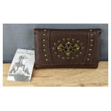 New Betsey Johnson Indexer Good Girl Betsey Wallet Brown *N