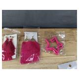 Collection of 12 Pairs of Brand New Hot Pink Earrings *B