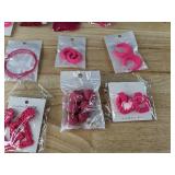 Collection of 12 Pairs of Brand New Hot Pink Earrings *B