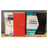 New Lot of Nine 5-Subject College Ruled Notebooks by Wexford and Mead Five Star $90 Retail *W