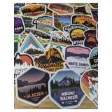 50 New National Park Theme Aesthetic Stickers for Water Bottles, Laptops, Scrapbook Etc *E