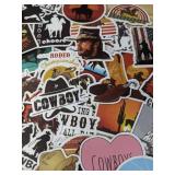 50 New Cowboy Western Theme Aesthetic Stickers for Water Bottles, Laptops, Scrapbooking Etc *E