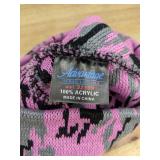 144 Brand New Advantage Series Ltd. Beanie Hats, One Size Fits Most Pink with Grey Black & Camo *A