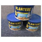 3- 8 oz Planters Cashews...