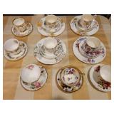 8 Cup and Saucer sets, 4 with desert plates.